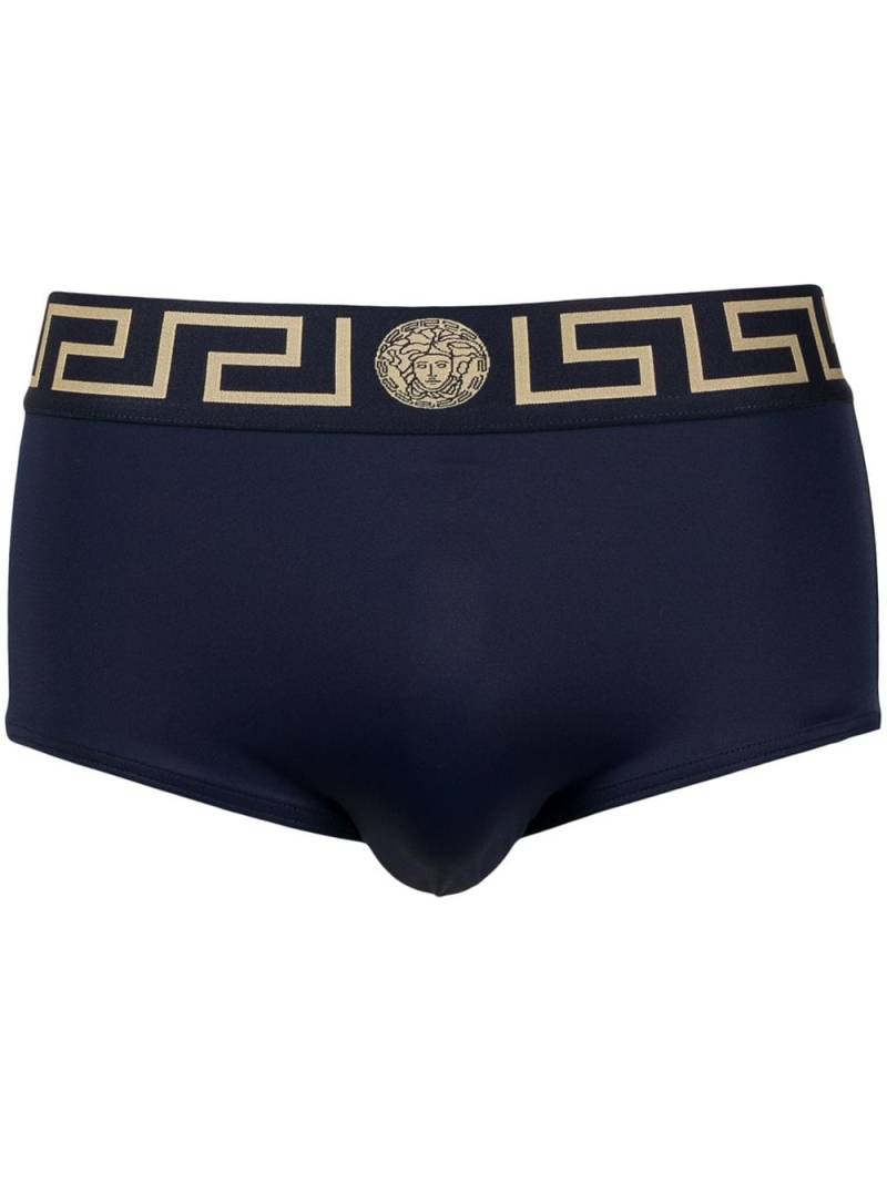 Versace Greca-waistband logo boxers - Blue von Versace