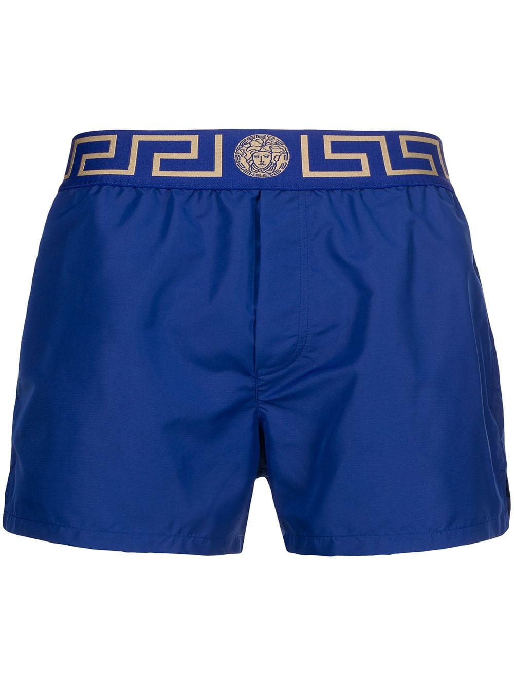 Versace Greca-waistband swim shorts - Blue von Versace