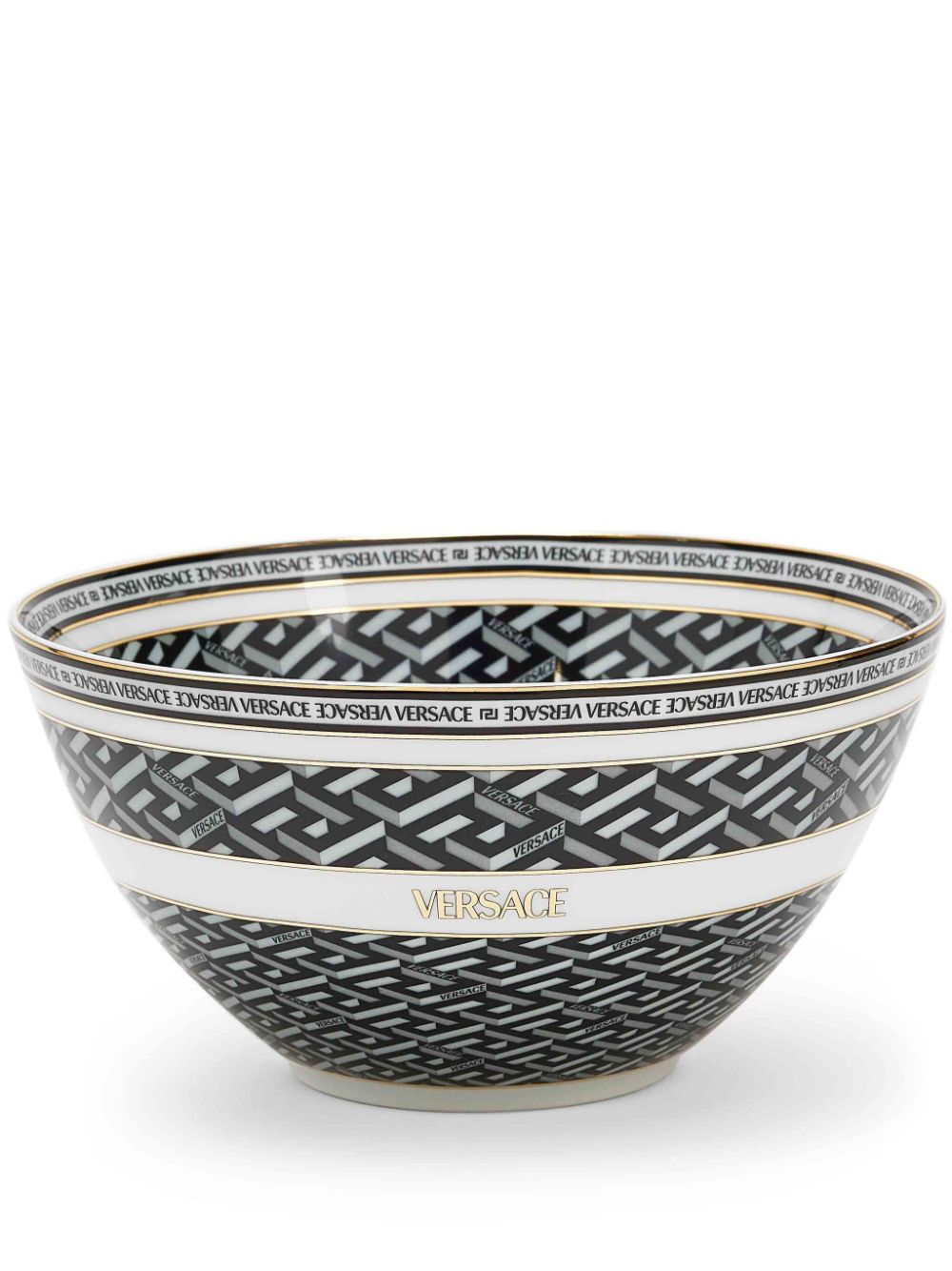 Versace La Greca Signature porcelain bowl - White von Versace