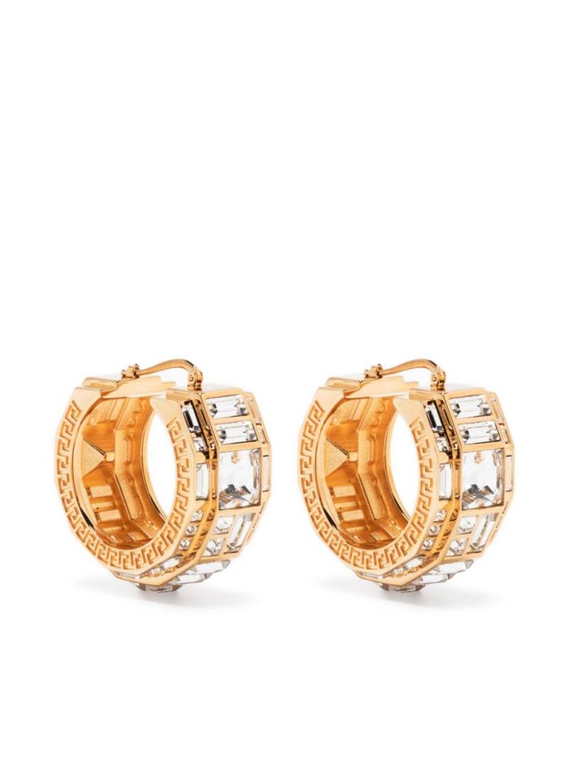 Versace La Greca embellished hoop earrings - Gold von Versace
