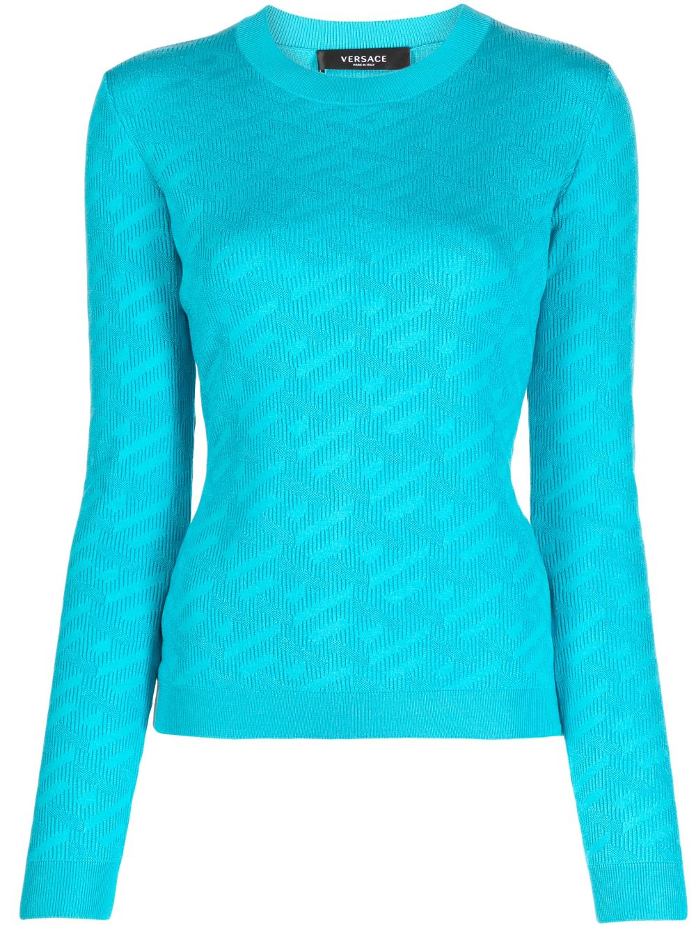 Versace La Greca-jacquard jumper - Blue von Versace