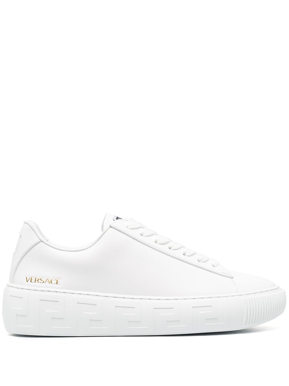 Versace La Greca lace-up sneakers - White von Versace