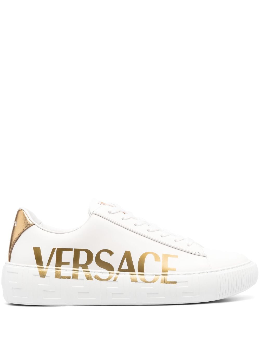 Versace La Greca logo-print low-top sneakers - White von Versace