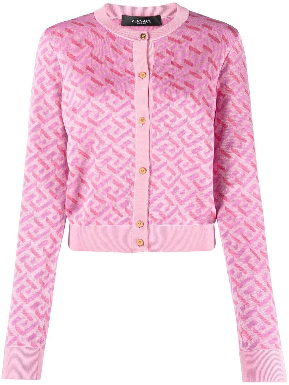 Versace La Greca monogram cardigan - Pink von Versace