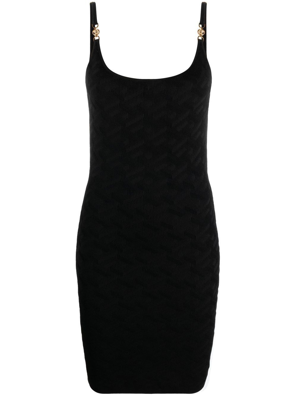 Versace La Greca-pattern knitted dress - Black von Versace