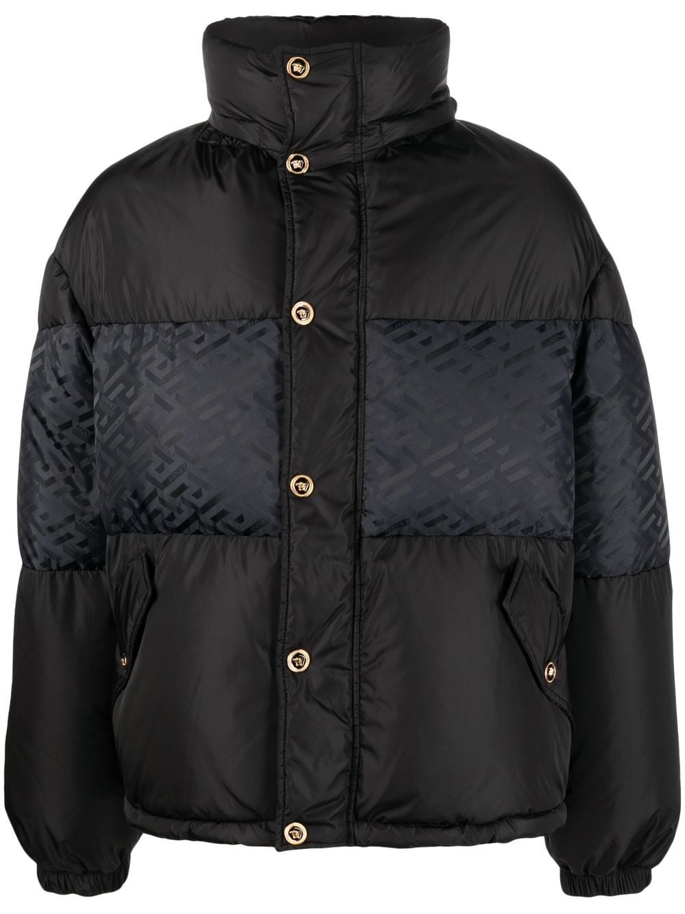 Versace La Greca puffer jacket - Black von Versace