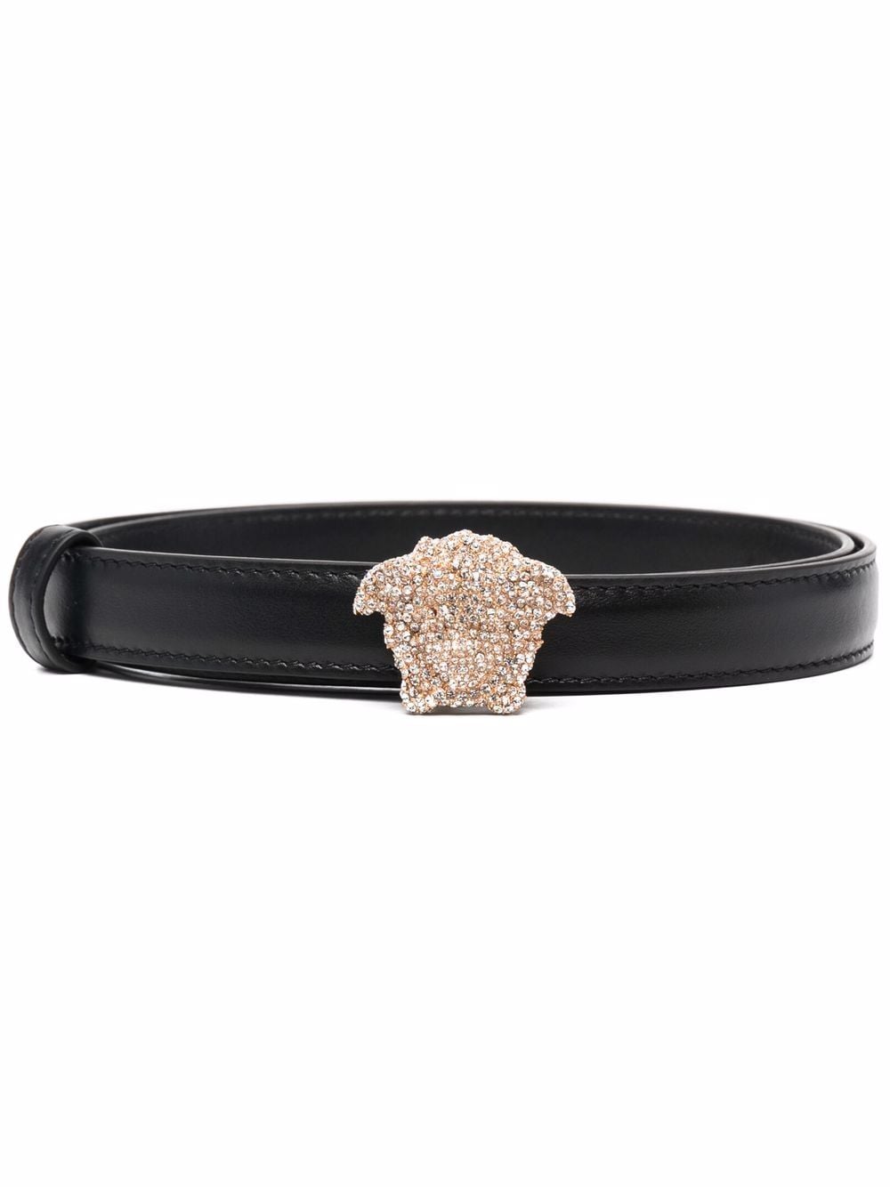 Versace La Medusa crystal-buckle belt - Black von Versace