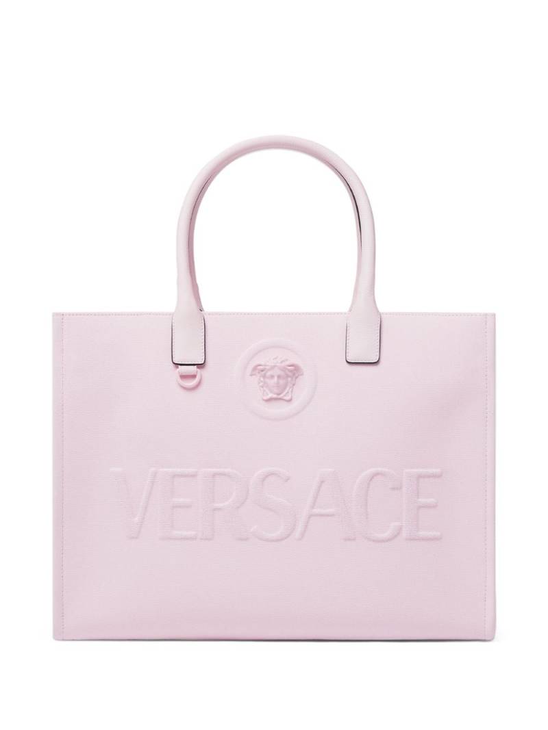 Versace La Medusa leather tote bag - Pink von Versace