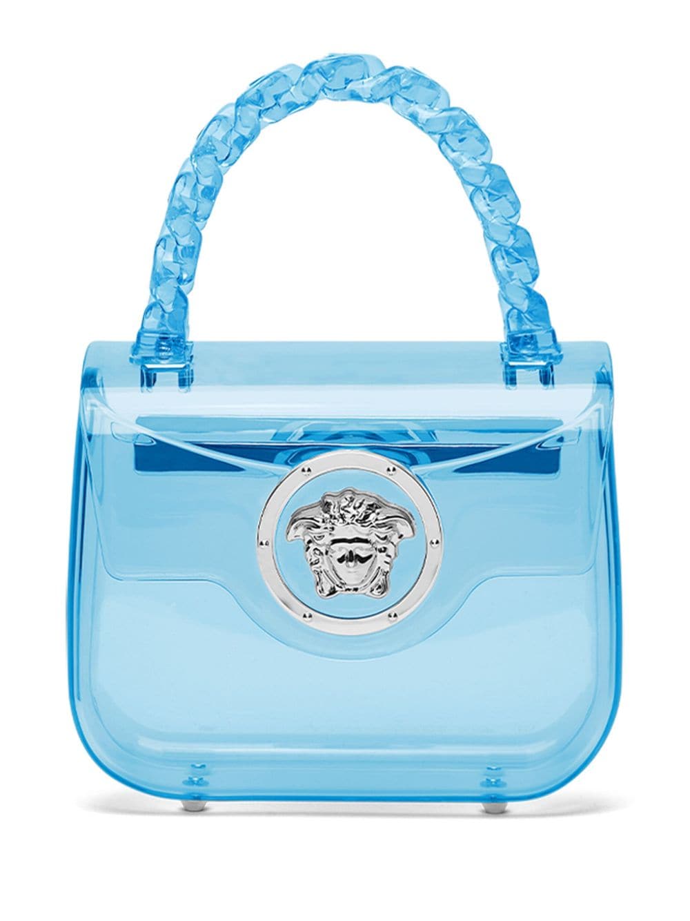 Versace La Medusa logo-plaque mini bag - Blue von Versace