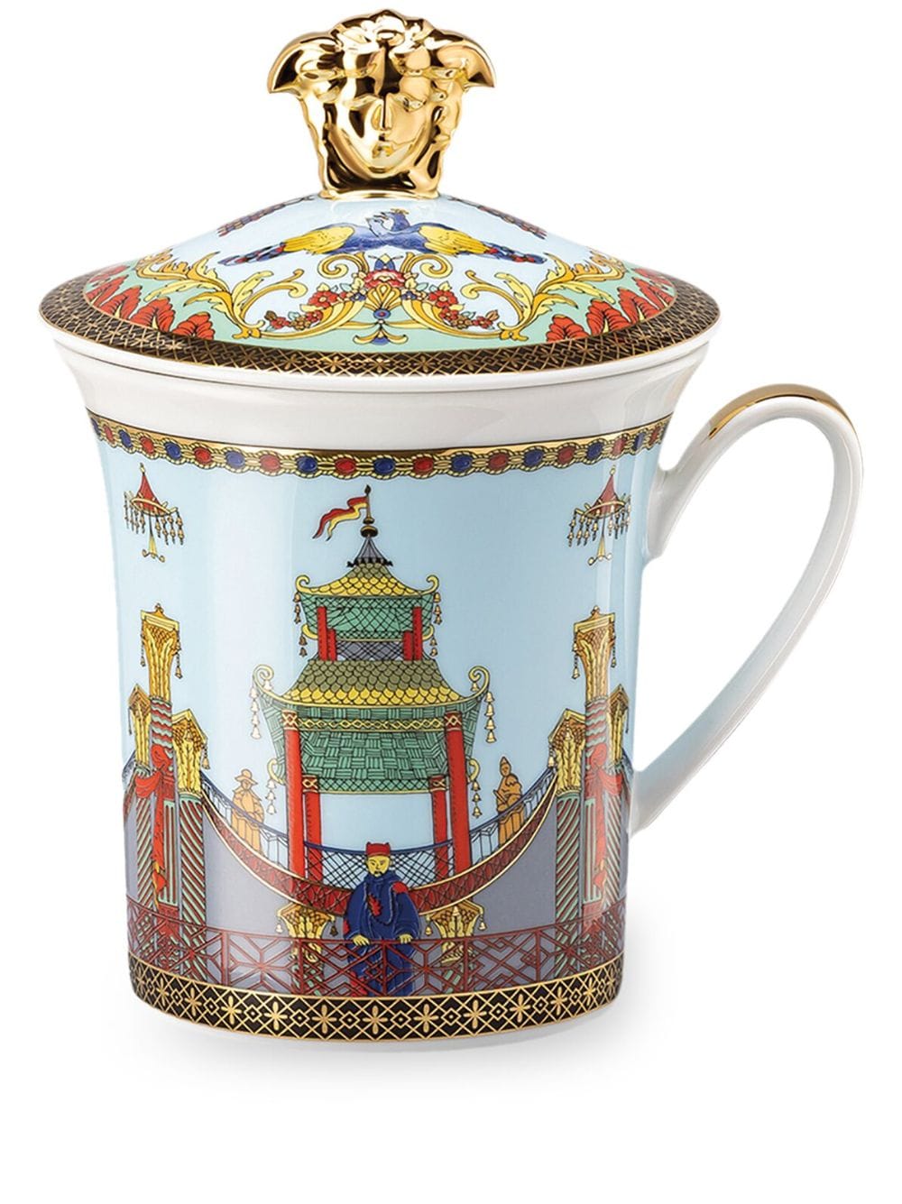 Versace Marco Polo porcelain lid mug - Multicolour von Versace