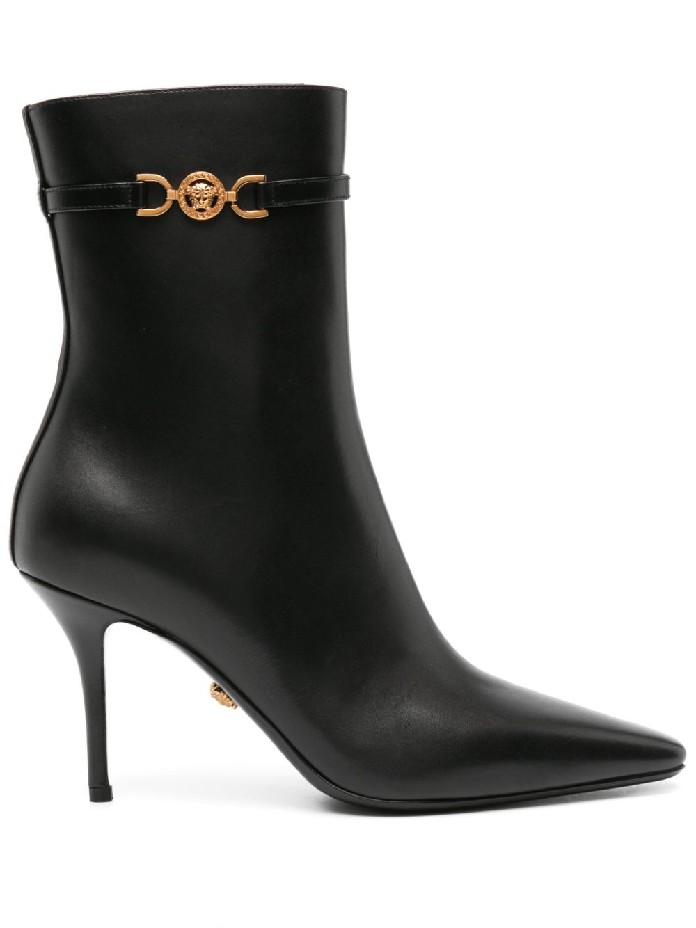 Versace Medusa 85mm leather boots - Black von Versace