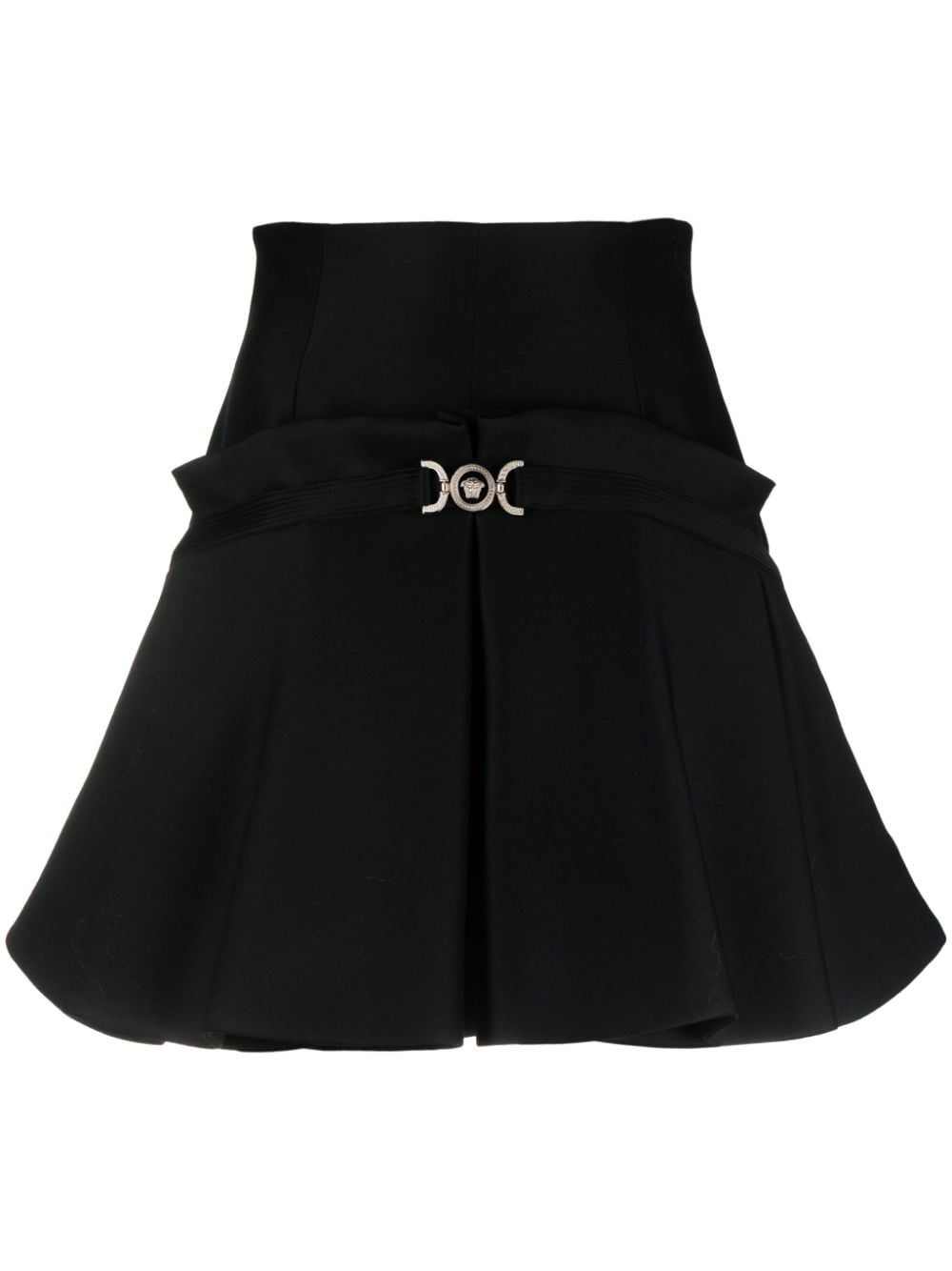 Versace Medusa '95 box-pleat mini skirt - Black von Versace