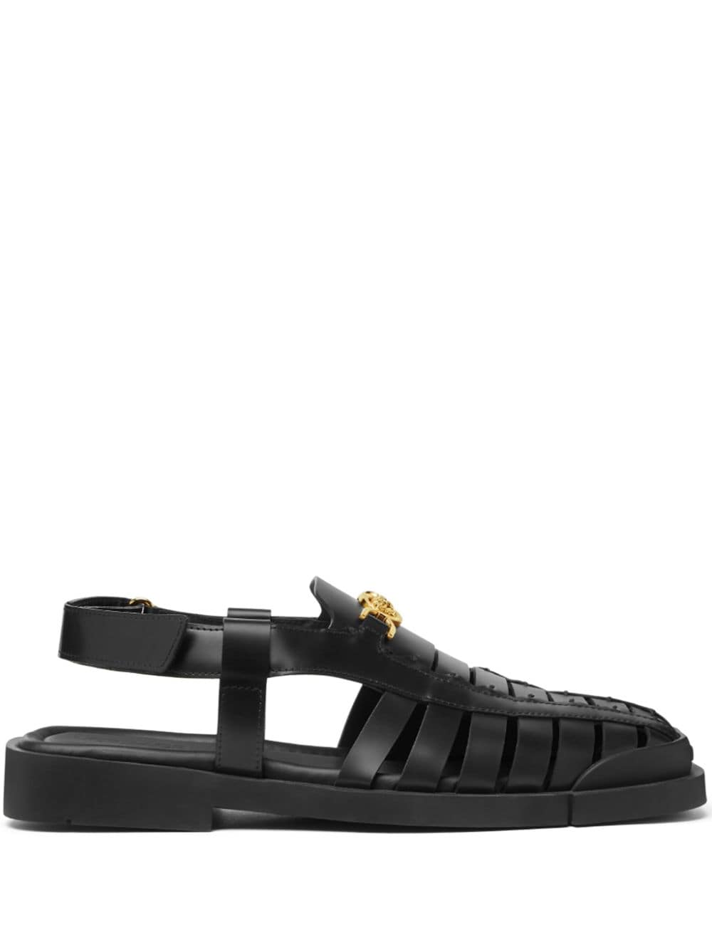 Versace Medusa '95 caged leather sandals - Black von Versace