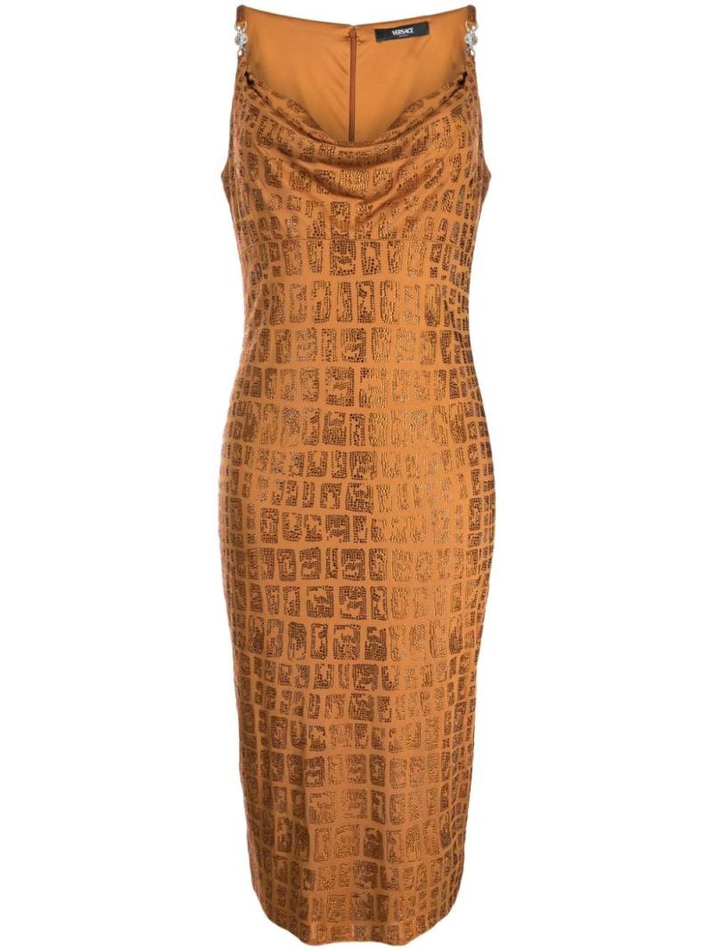 Versace Medusa '95 rhinestone-embellished dress - Brown von Versace