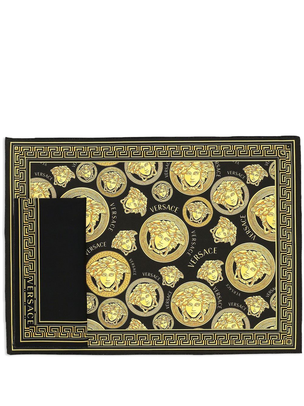 Versace Medusa Amplified napkin and placemat (set of two) - Black von Versace