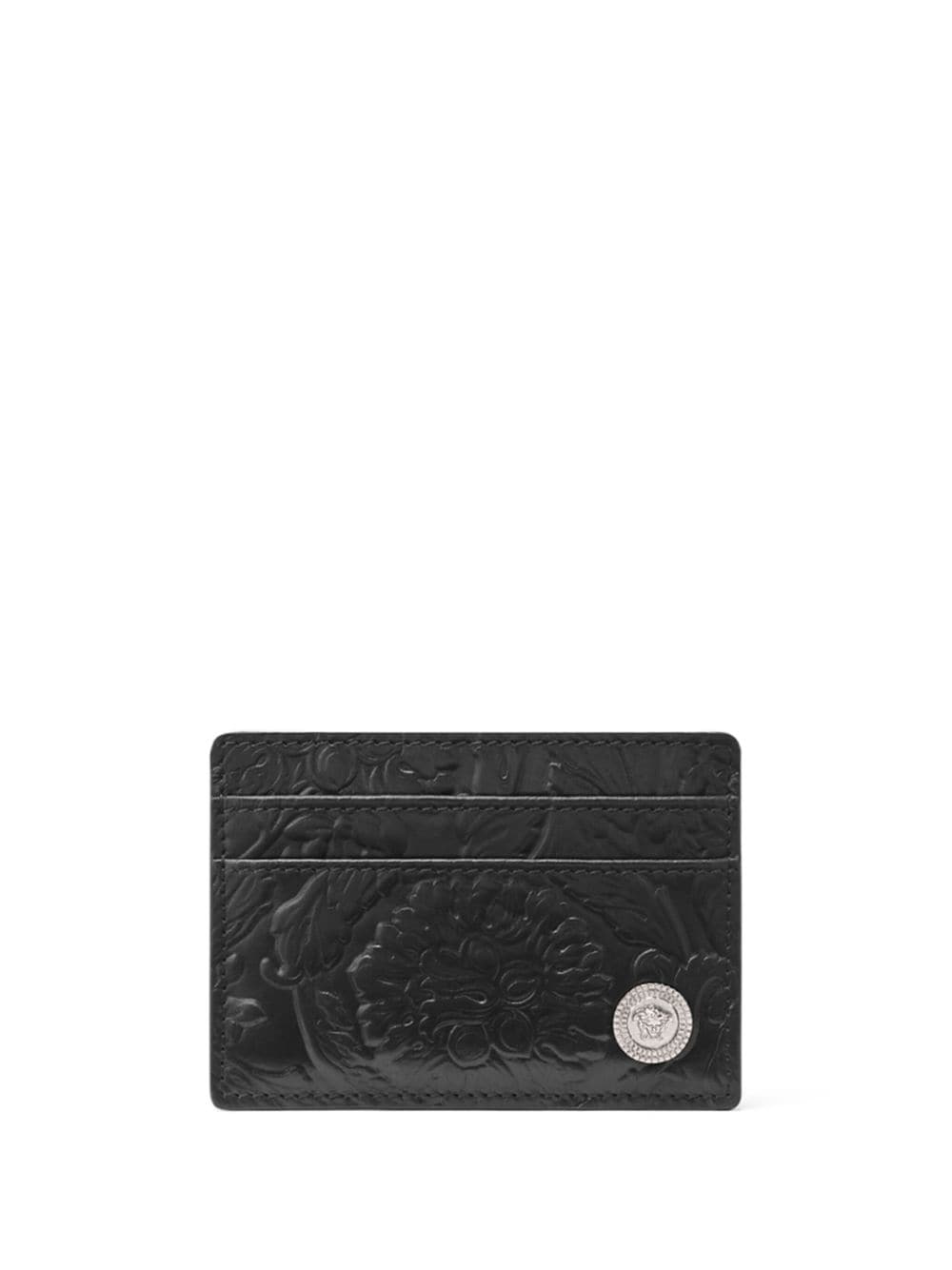 Versace Medusa Biggie leather cardholder - Black von Versace