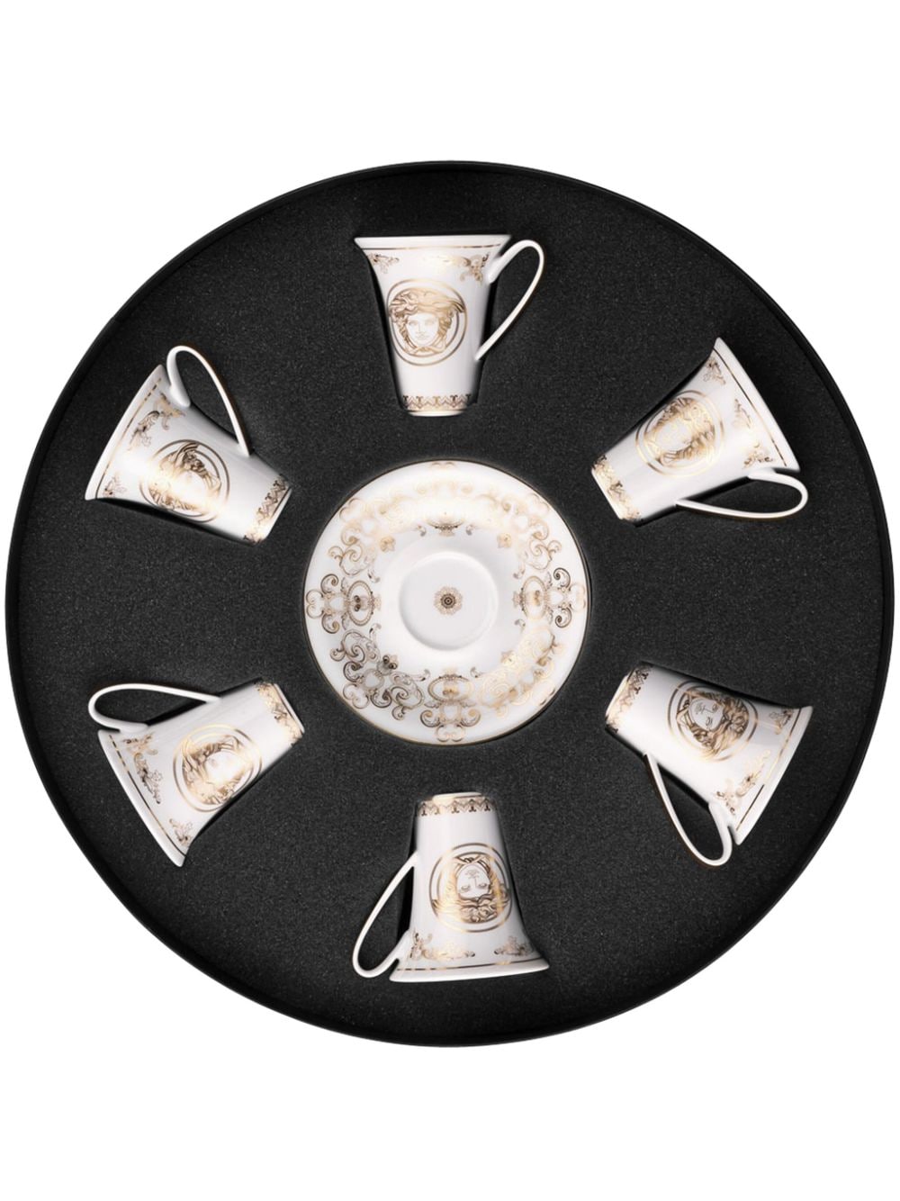 Versace Medusa Gala cups and saucers (set of six) - Gold von Versace
