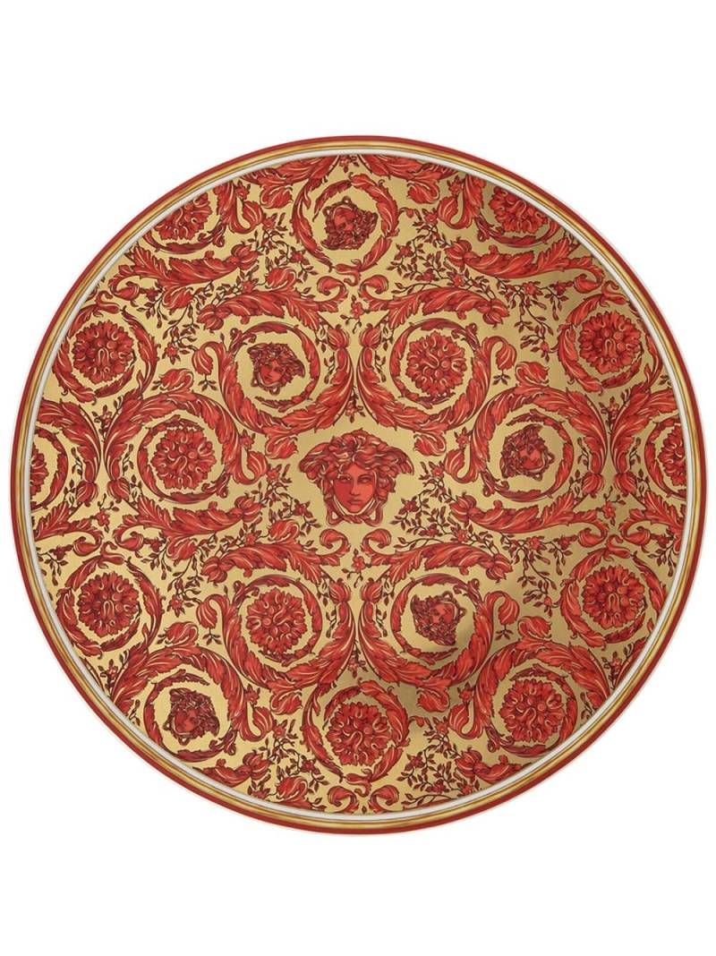 Versace Medusa Garland porcelain plate - Red von Versace