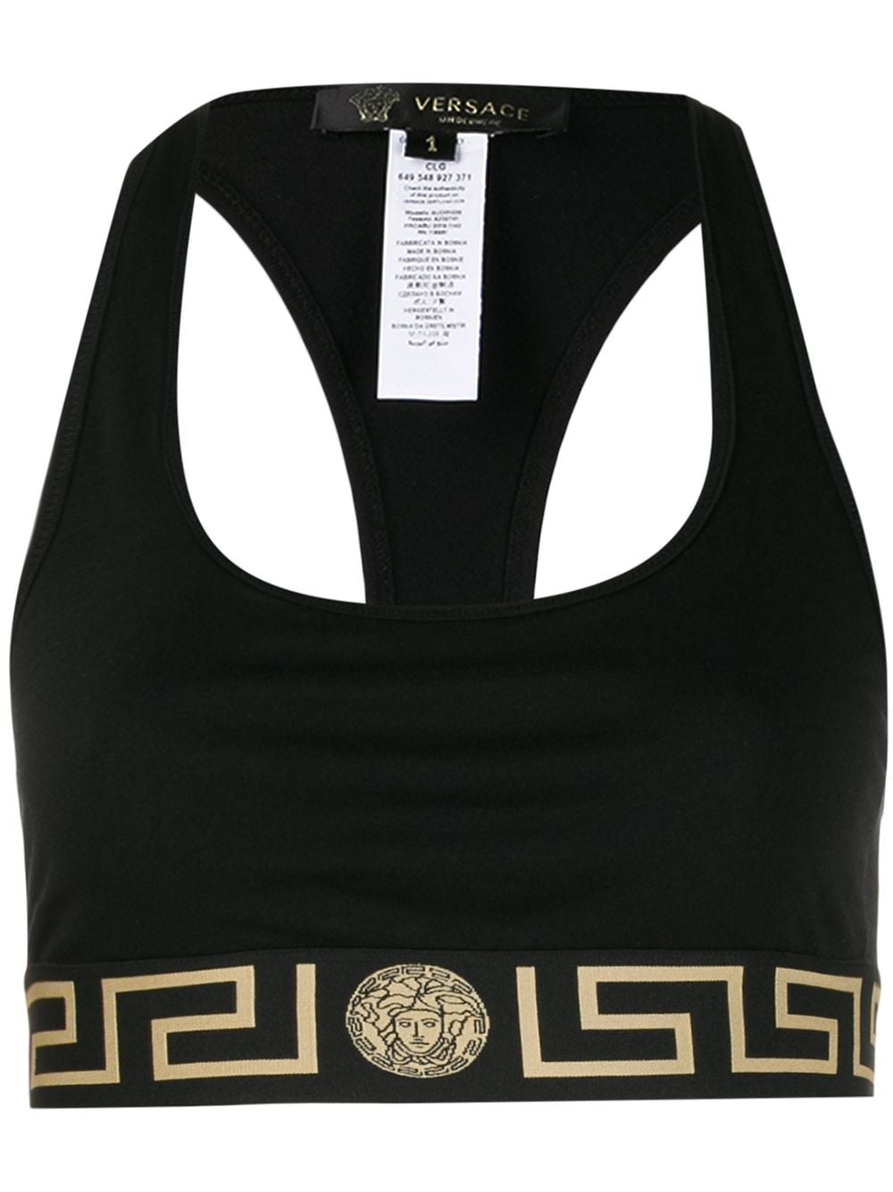 Versace Greca Border bralette - Black von Versace