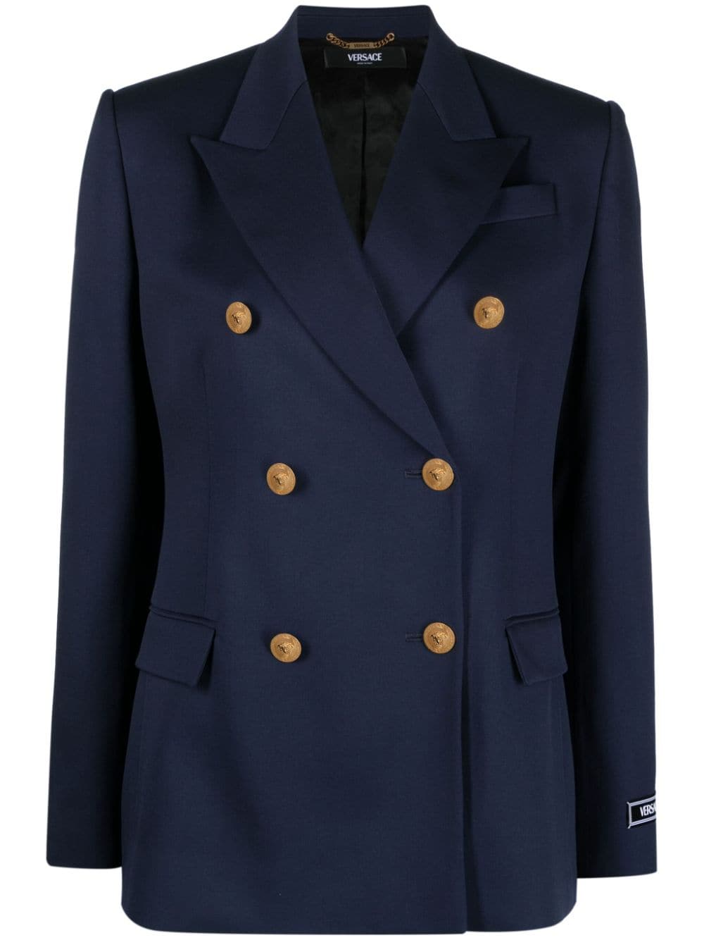 Versace Medusa Head-buttons wool blazer - Blue von Versace