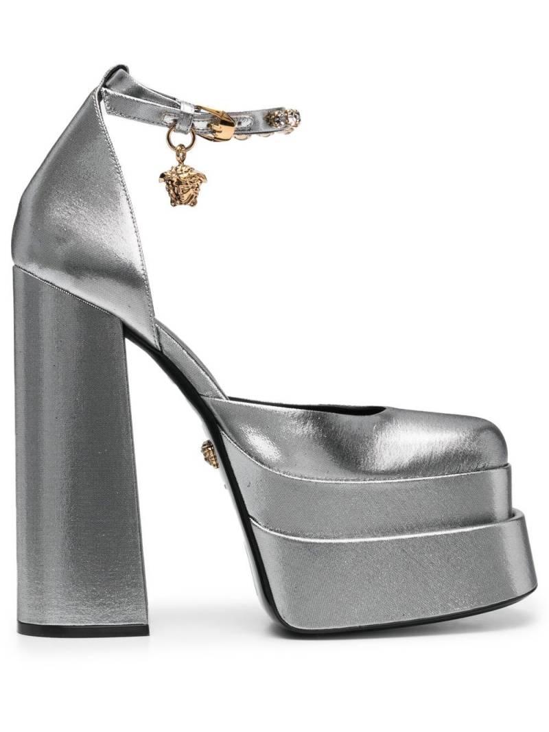 Versace Medusa Head-charm 160mm heeled pumps - Silver von Versace