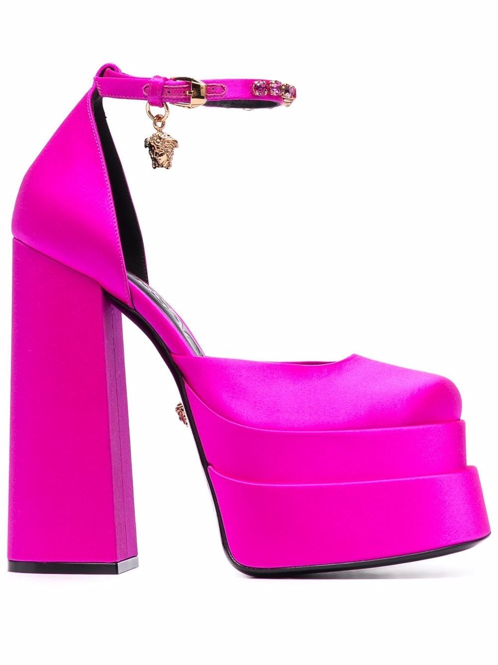 Versace Medusa Head charm platform sandals - Pink von Versace
