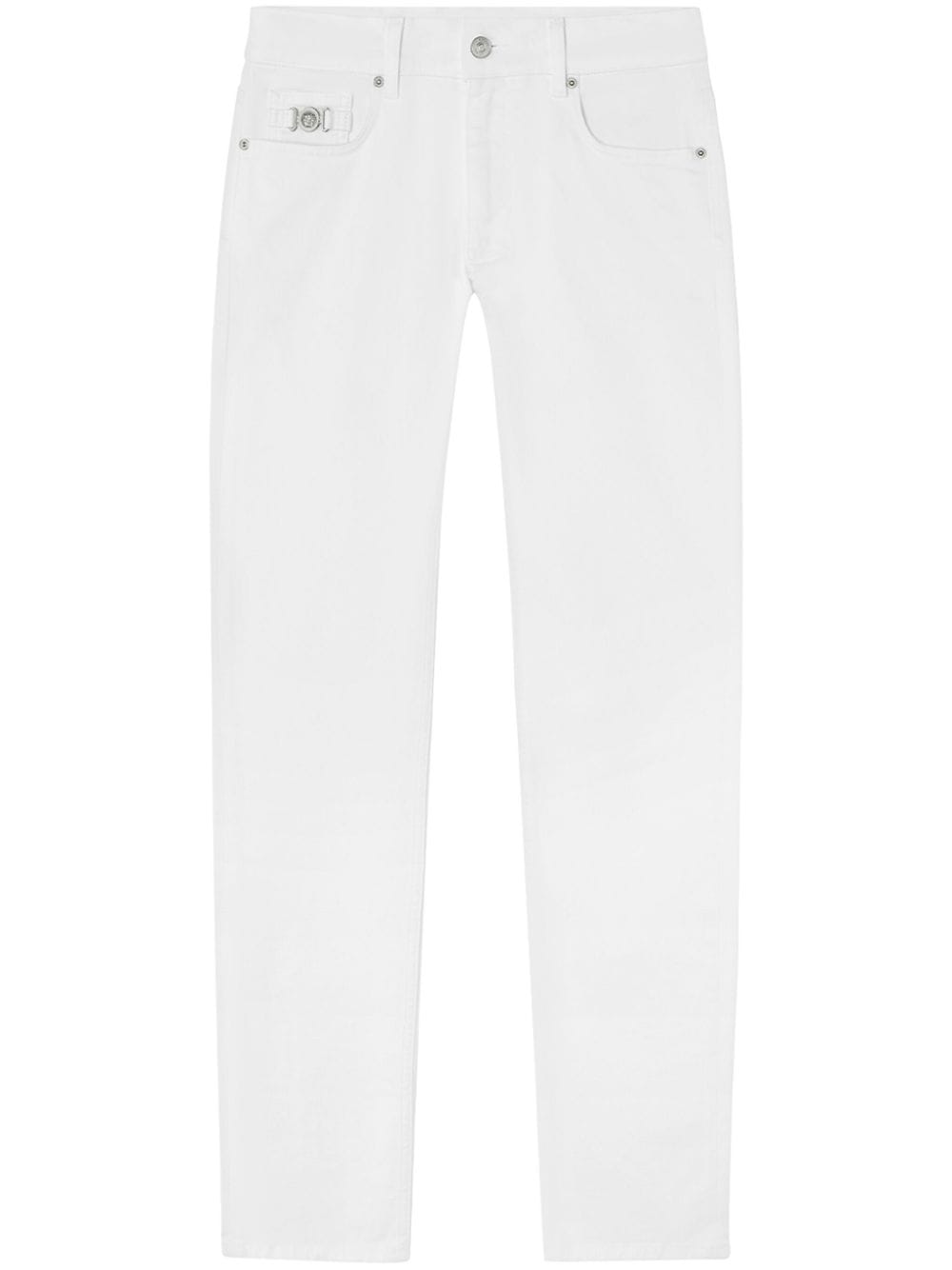 Versace Medusa Head detail straight-legged jeans - White von Versace