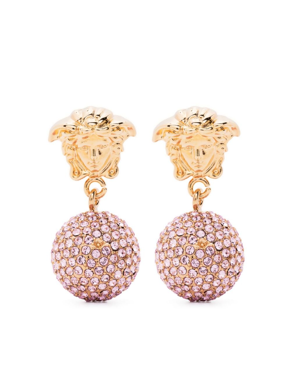 Versace Medusa crystal-embellished earrings - Gold von Versace