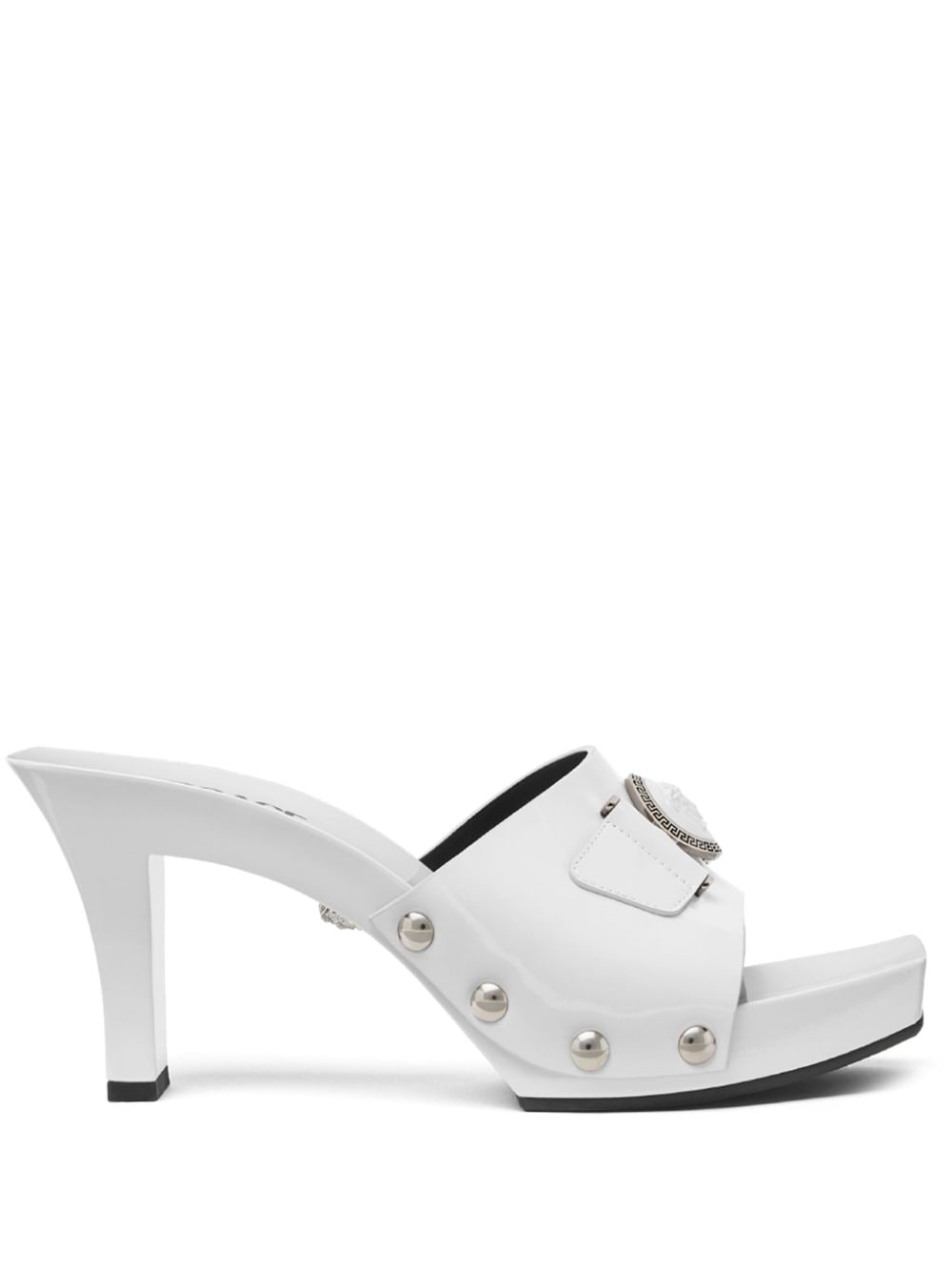 Versace Medusa Head leather mules - White von Versace