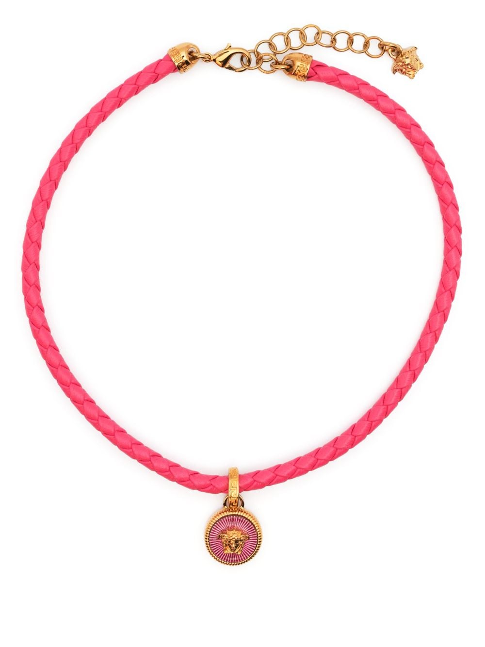 Versace Medusa Head leather necklace - Pink von Versace