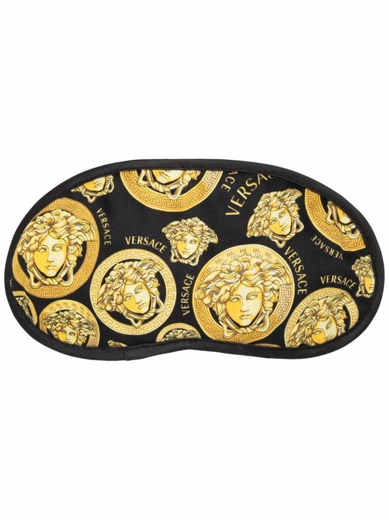 Versace Medusa Head-print sleep mask - Black von Versace