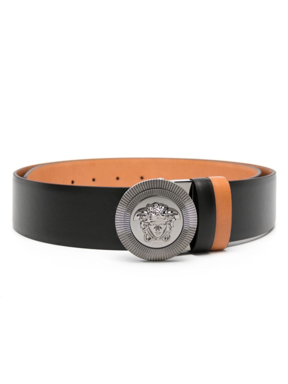 Versace Medusa Head reversible leather belt - Black von Versace