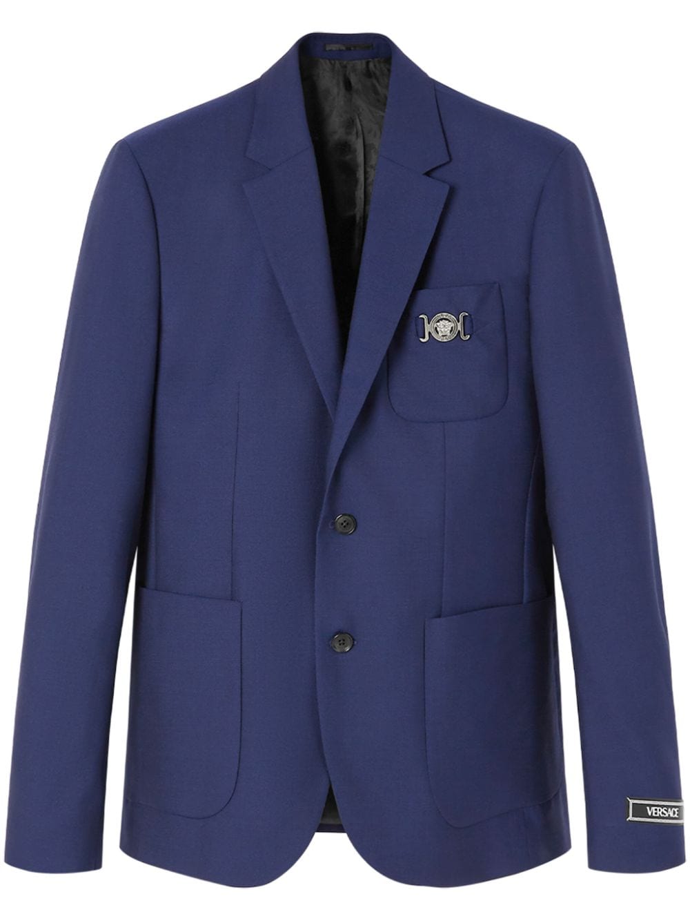 Versace Medusa Head single-breasted wool blazer - Blue von Versace