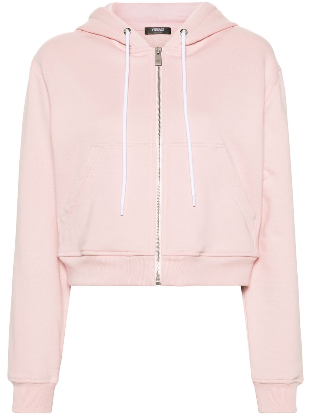 Versace Medusa Head zipped cotton hoodie - Pink von Versace