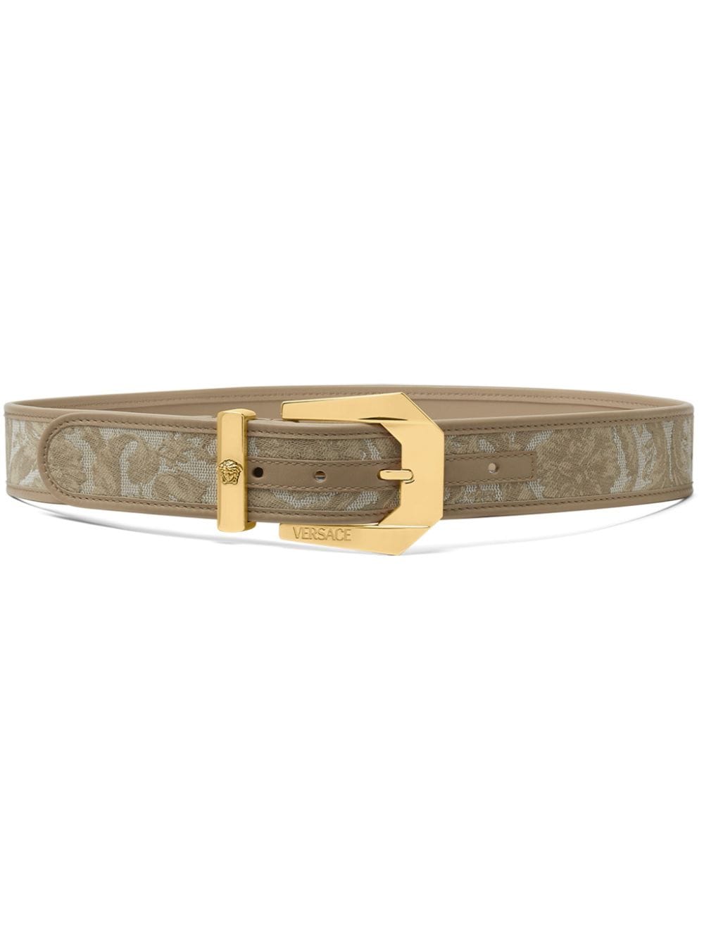 Versace Medusa Heritage buckle Barocco-jacquard belt - Neutrals von Versace