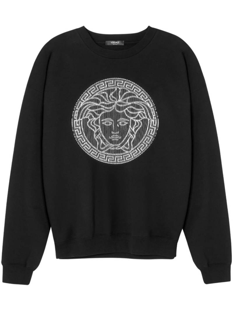 Versace Medusa Sliced embroidered sweatshirt - Black von Versace