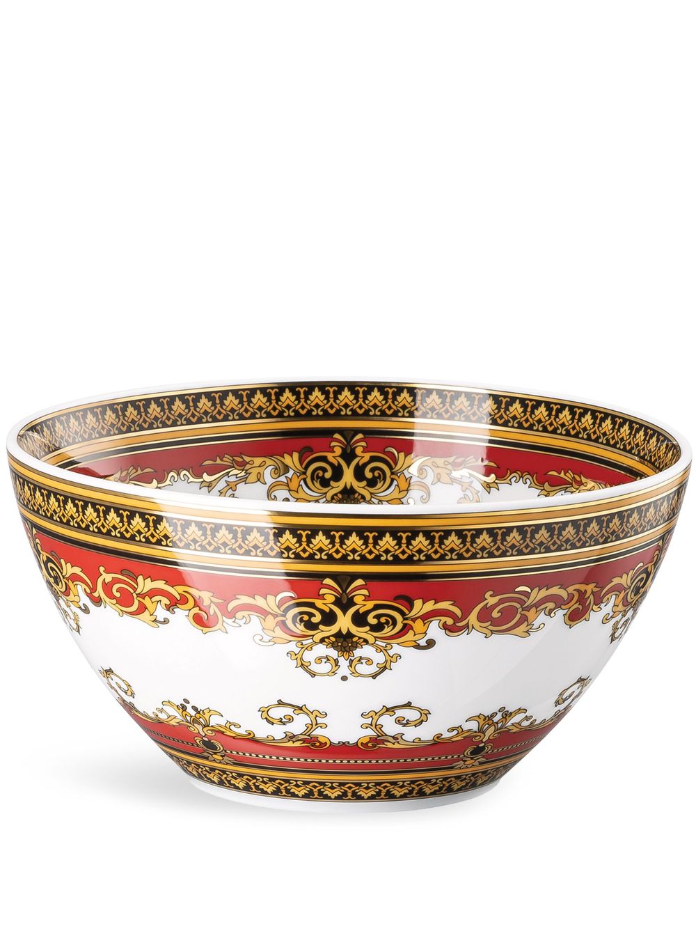 Versace Medusa baroque-pattern porcelain bowl (15cm) - Red von Versace