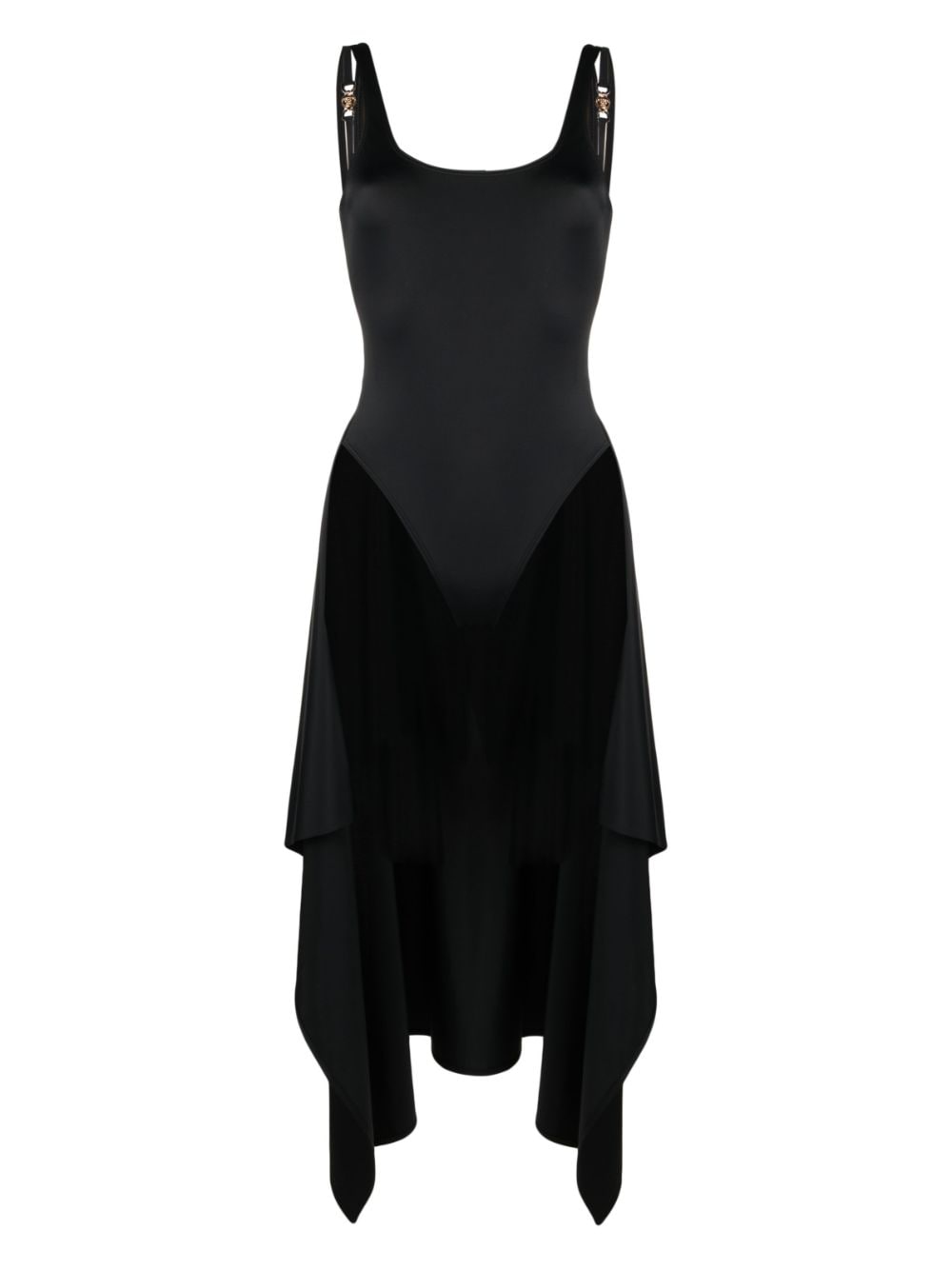 Versace Medusa-chain sleeveless midi dress - Black von Versace