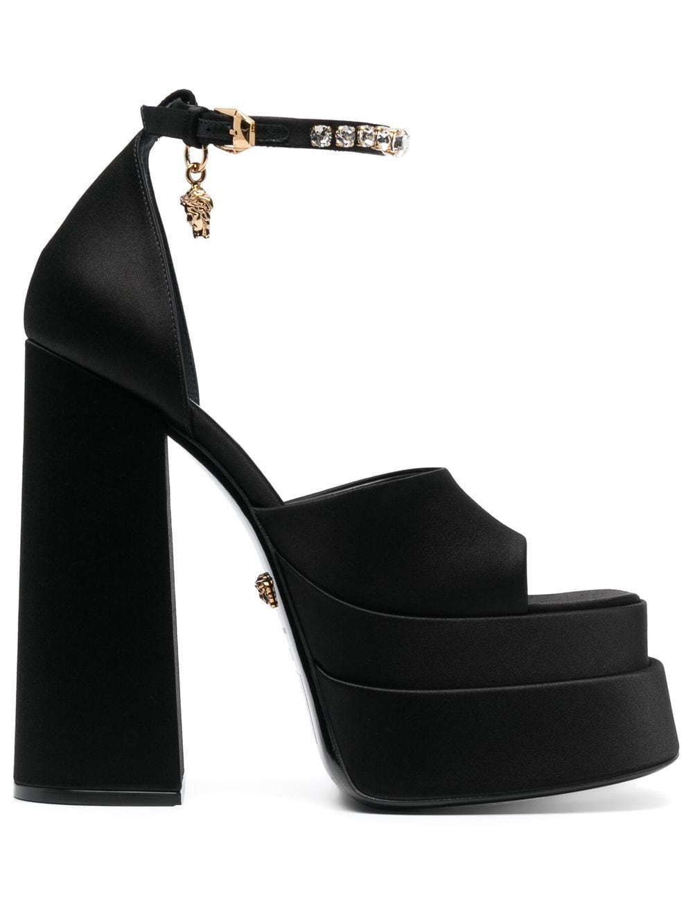 Versace Medusa charm platform sandals - Black von Versace