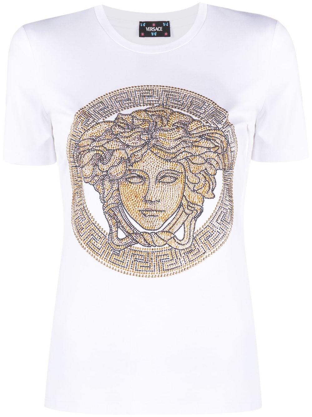 Versace La Medusa crystal-embellished T-shirt - White von Versace