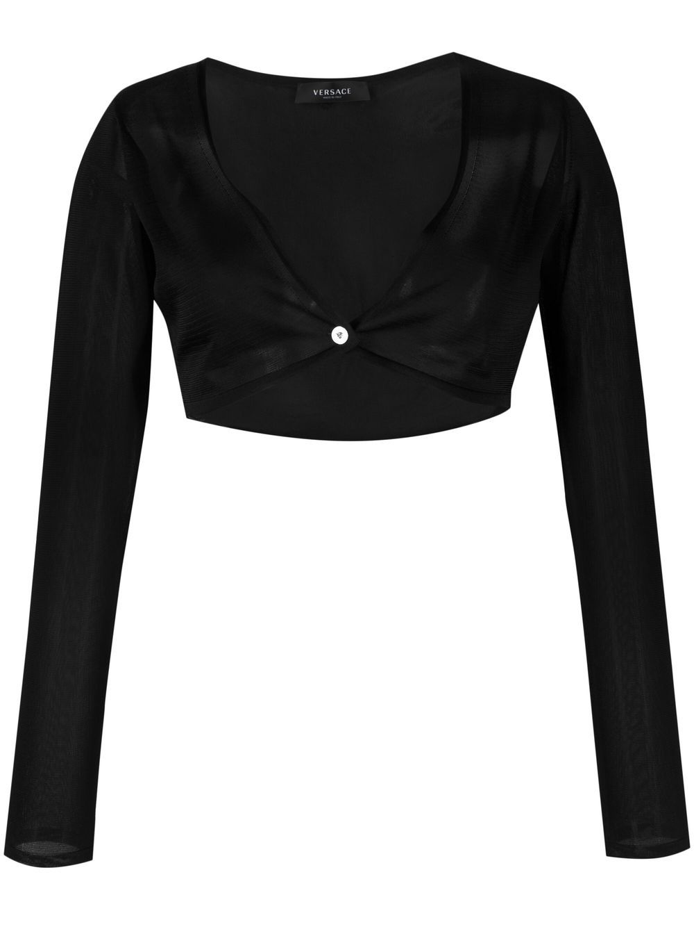 Versace Medusa cropped buttoned cardigan - Black von Versace