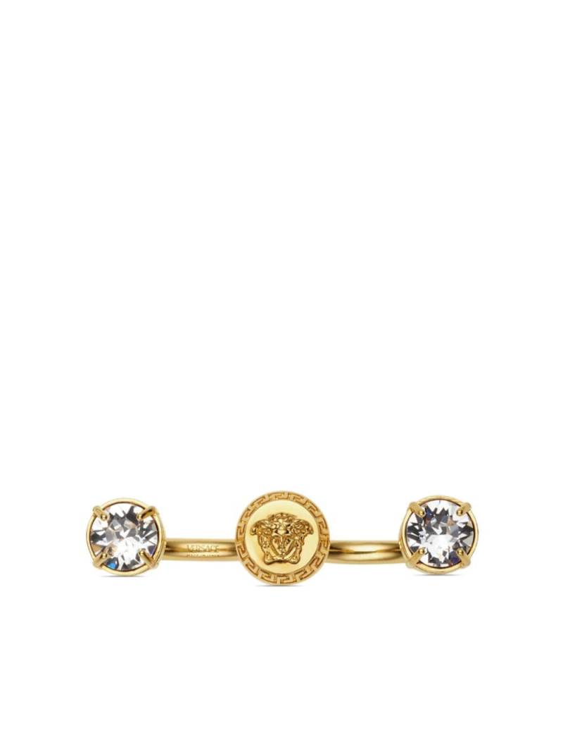 Versace Medusa crystal-embellished ring - Gold von Versace