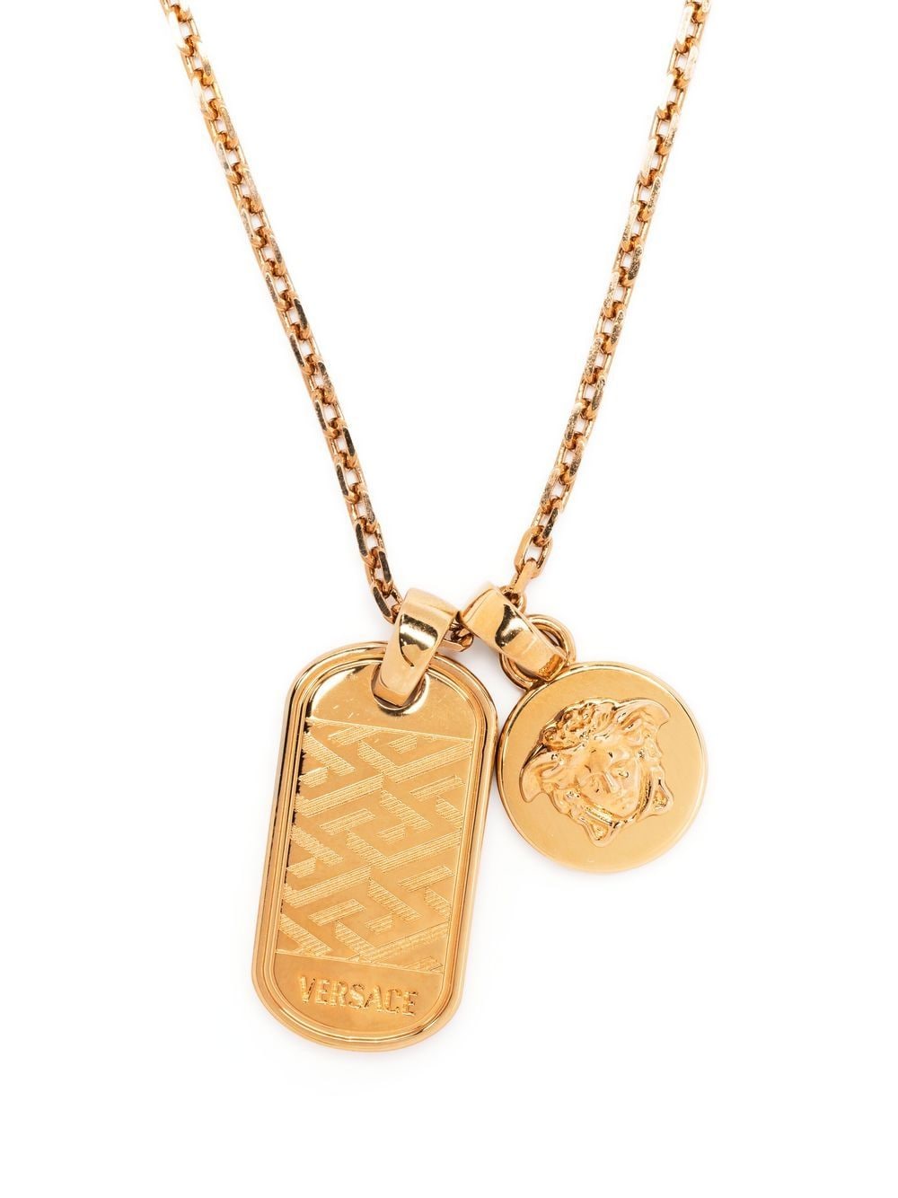 Versace La Greca-tag pendant necklace - Gold von Versace