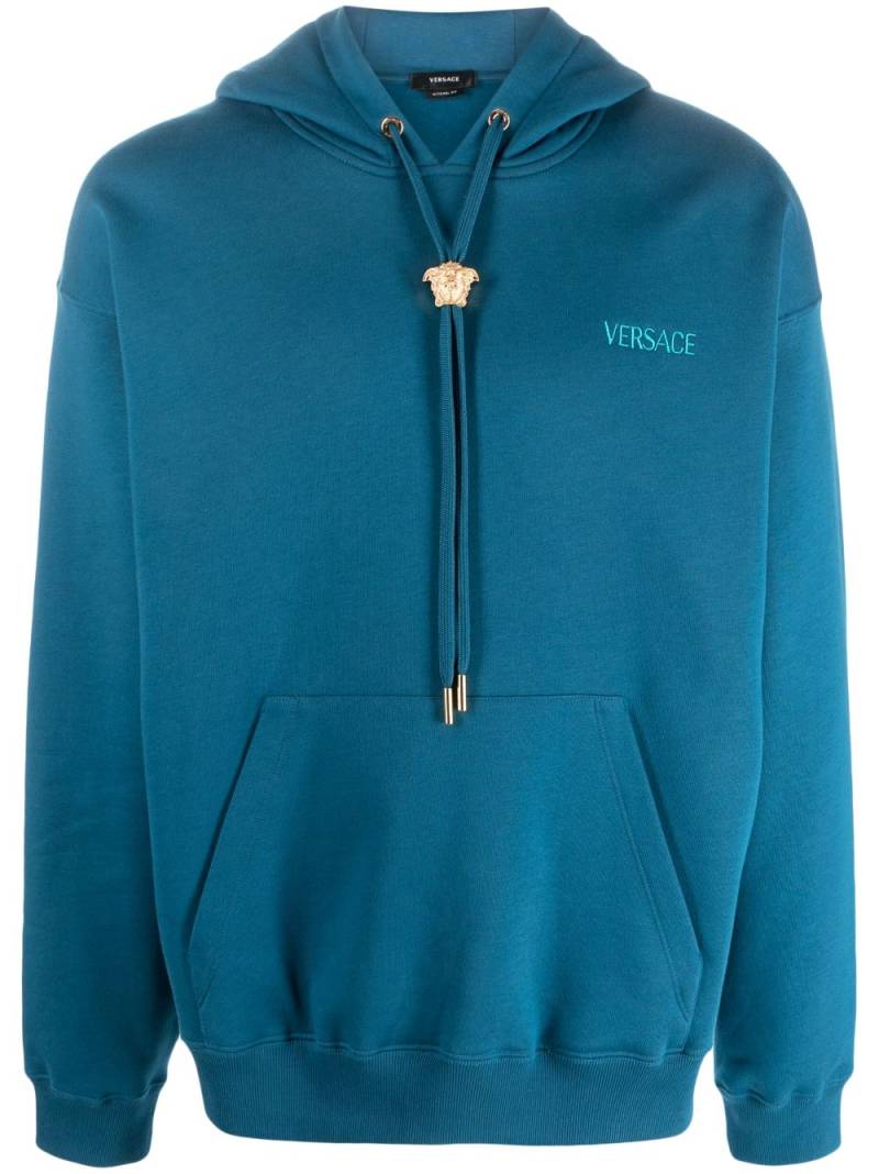 Versace La Medusa cotton hoodie - Blue von Versace