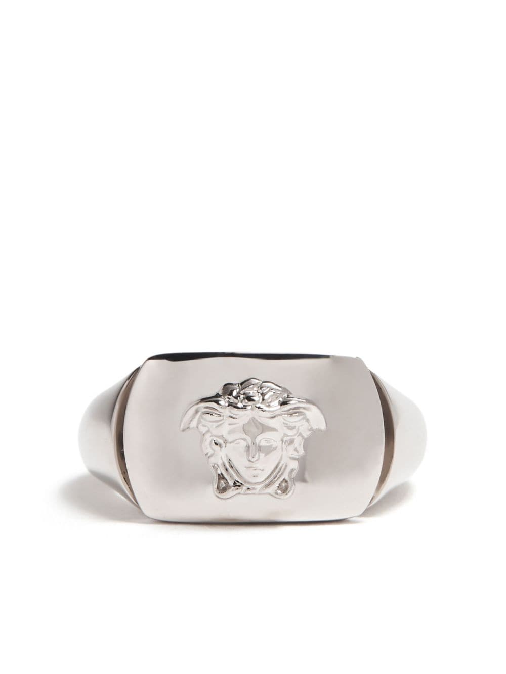 Versace Medusa-embossed signet ring - Silver von Versace