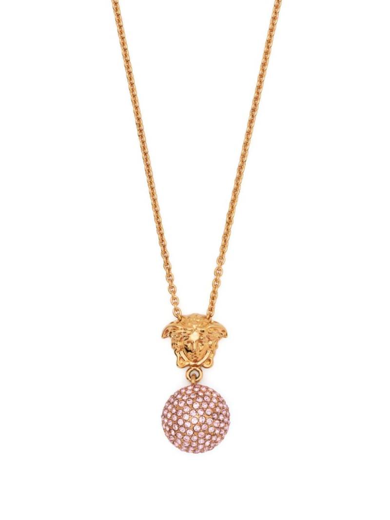 Versace Medusa-motif crystal-embellished necklace - Gold von Versace