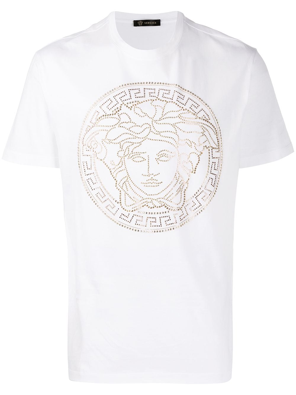 Versace Medusa motif studded T-shirt - White von Versace