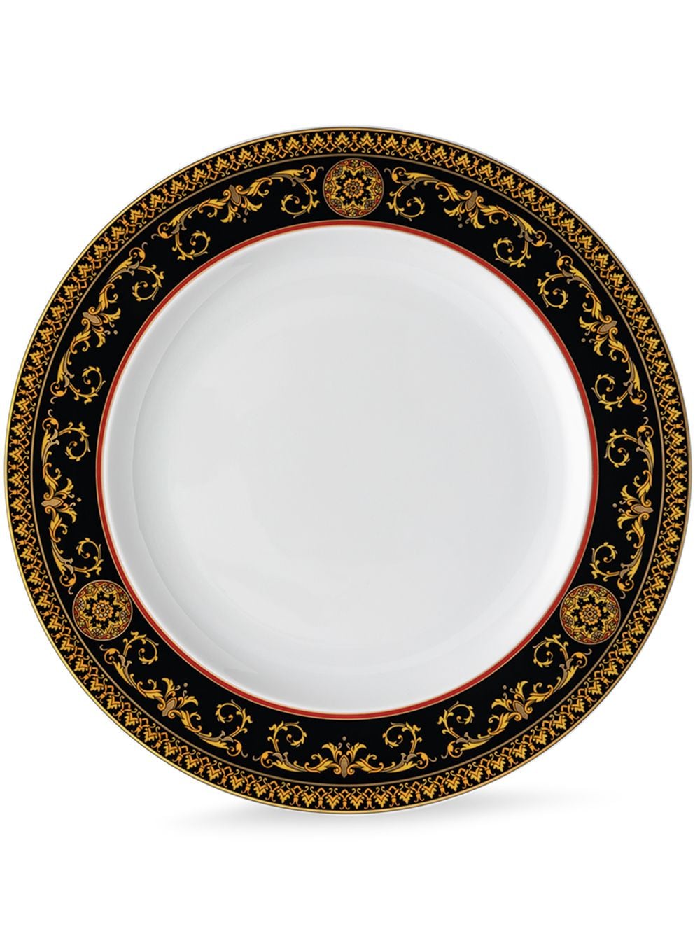 Versace Medusa ornate-trim plate - White von Versace