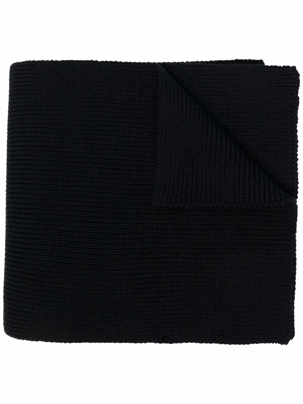 Versace Medusa wool ribbed scarf - Black von Versace