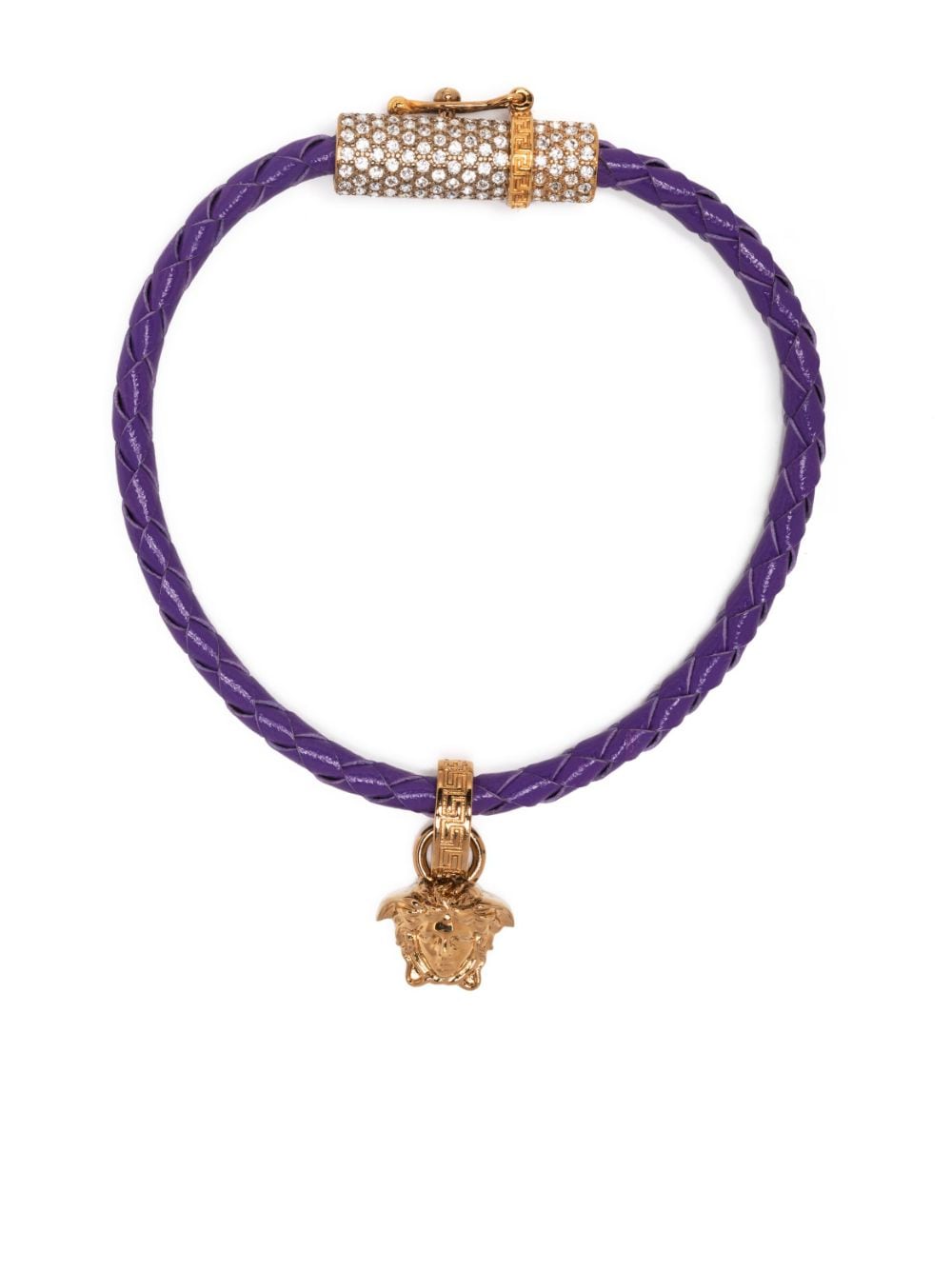 Versace Medusa-plaque detail bracelet - Purple von Versace